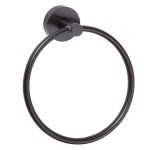 SAPHO XR411B X-ROUND BLACK wieszak na ręczniki koło, czarny mat