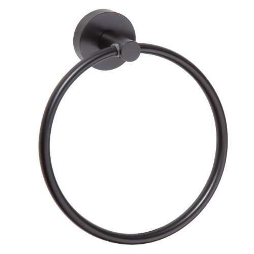 X-ROUND BLACK wieszak na ręczniki koło, czarny mat
