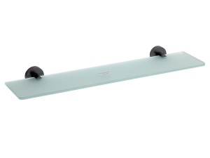 SAPHO XR609B X-ROUND BLACK szklana półka 600mm, czarny mat