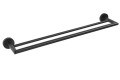 X-ROUND BLACK wieszak na ręczniki podwójny 600mm, czarny mat