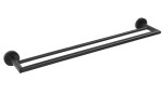SAPHO XR401B X-ROUND BLACK wieszak na ręczniki podwójny 600mm, czarny mat