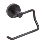 SAPHO XR704B X-ROUND BLACK wieszak na papier toaletowy, czarny mat