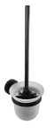SAPHO XR303B X-ROUND BLACK wisząca szczotka do WC, szkło mleczne, czarny mat