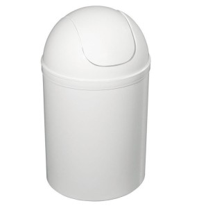 AQUALINE 20309 Kosz na śmieci uchylny 5 l, plastik, biały
