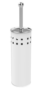 AQUALINE 04002W SIMPLE LINE szczotka do wc cylindryczna z otworami, biały