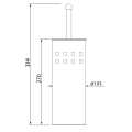 SIMPLE LINE szczotka do wc cylindryczna z otworami, biały