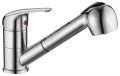 AQUALINE 40 bateria kuchenna z wysuwaną wylewką, chrom
