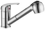 AQUALINE 52137 AQUALINE 40 bateria kuchenna z wysuwaną wylewką, chrom