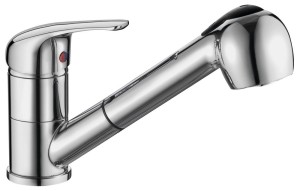 AQUALINE 52137 AQUALINE 40 bateria kuchenna z wysuwaną wylewką, chrom