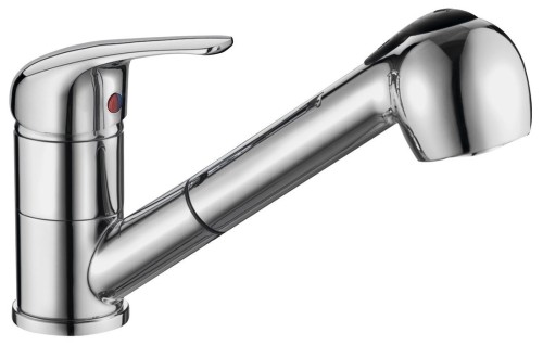 AQUALINE 40 bateria kuchenna z wysuwaną wylewką, chrom