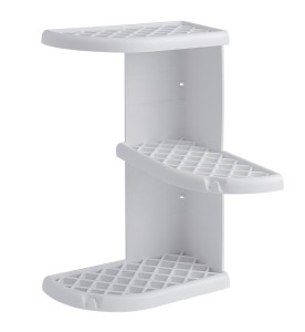 Gedy 8579 OSCAR półka narożna 230x375x230 mm, ABS/biała