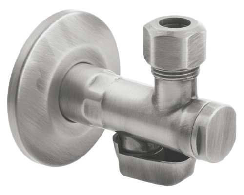 Zawór kątowy 1/2"x 3/8", nikiel szczotkowany
