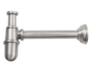 SAPHO 9598 RETRO Syfon umywalkowy 5/4", odpływ 32mm, nikiel szczotkowany