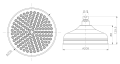 DREAMART deszczownia, 208mm, stal nierdzewna polerowana