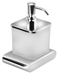 SAPHO RF019 FLORI dozownik do mydła 300ml, szkło mleczne, chrom