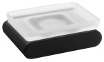 SAPHO RF002/15 FLORI mydelniczka, szkło mleczne, czarny mat