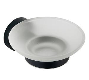 AQUALINE SB202 SAMBA mydelniczka, szkło mleczne, czarny mat