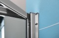 DEEP drzwi prysznicowe składane 1000x1650mm, szkło czyste