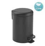 Gedy 330914 POTTY kosz na śmieci 5l, Soft Close , czarny mat