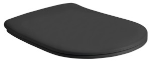 Kerasan 539131 NOLITA deska WC, SLIM, Soft Close, czarny mat