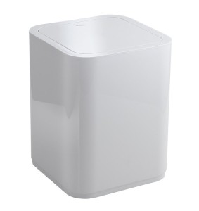 Gedy 630922 SEVENTY Uchylny kosz na śmieci, 8 l, ABS plastik, biały