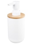 AQUALINE 7578 SNOW dozownik mydła do postawienia 350ml, biały/bambus