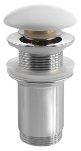 SAPHO AR900 Korek umywalkowy 5/4“, klik-klak, grzybek ceramiczny, 10-50mm, biały