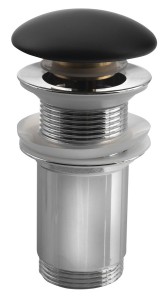 SAPHO AR901 Korek umywalkowy 5/4“, klik-klak, grzybek ceramiczny, 10-50mm, czarny mat