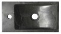 BLOK umywalka kamienna 40x22cm, bateria z lewej strony, antracyt