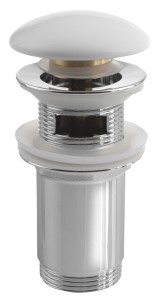 SAPHO AR902 Korek umywalkowy 5/4“, klik-klak, grzybek ceramiczny, 10-50mm, biały