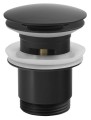 Odpływ umywalkowy 5/4“, klik-klak, duży korek, 30-45mm, czarny mat