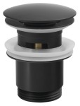 SAPHO CV1007B Odpływ umywalkowy 5/4“, klik-klak, duży korek, 30-45mm, czarny mat