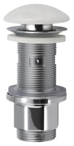 SAPHO 2401-921 BLOK korek umywalkowy 5/4'', klik-klak, grzybek polerowany biały marmur