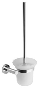 SAPHO XR323 X-ROUND wisząca szczotka do WC, szkło mleczne, chrom