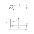 X-ROUND wieszak na papier toaletowy, chrom