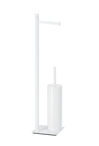Gedy TR3222 TRILLY Stojak z wieszakiem na papier toaletowy oraz szczotką WC, biały mat
