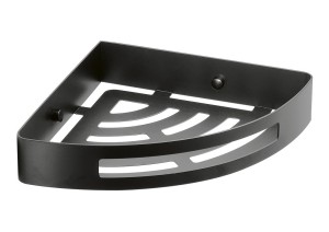 Gedy 247914 SMART półka narożna do kabiny prysznicowej, 210x45x210mm, czarny mat