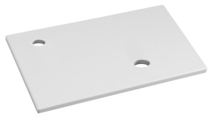 SAPHO MR400 MINOR blat pod umywalkę 40x22,5cm, bateria po lewj stronie, kompozyt, biały