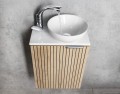 MINOR blat pod umywalkę 40x22,5cm, bateria po prawej stronie, kompozyt, biały