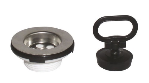 Sitko spustowe zlewozmywakowe 6/4", korek z uchem