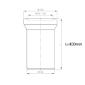 Łącznik prosty do WC, średnica 110mm, długość 400mm