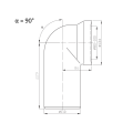 Kolano odpływowe do WC 90, 110mm