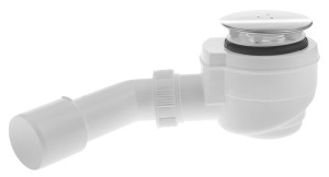 BRUCKNER Syfon do brodzików, średnica 50mm, DN40/50, korek stal nierdzewna polerowana 162.540.3