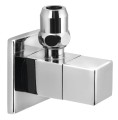 Zawór kątowy z nakrętką,  kwadratowy, 1/2" x 3/8", chrom