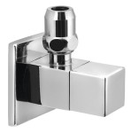 SAPHO SL111 Zawór kątowy z nakrętką,  kwadratowy, 1/2" x 3/8", chrom