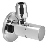 SAPHO SL011 Zawór kątowy z nakrętką, okrągły, 1/2" x 3/8", chrom