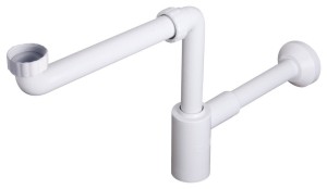 BRUCKNER CRONO Syfon umywalkowy meblowy, 5/4", DN32, biały 151.124.0