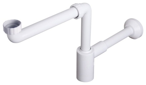 CRONO Syfon umywalkowy meblowy, 5/4", DN32, biały