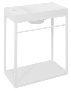 SAPHO AR502 CREST wspornik pod umywalkę z półką 39,5x45x21,7cm, biały mat