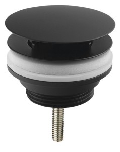 Omp Tea Odpływ umywalkowy 5/4'', niezamykany, duży korek, 10-55mm, czarny 542.742.5B